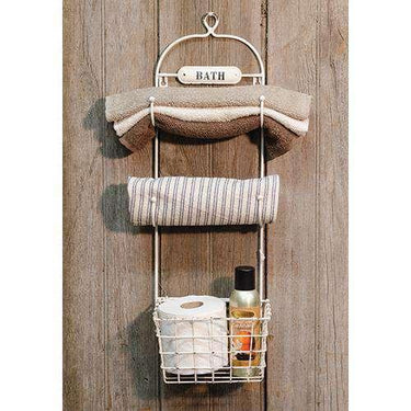 Bath Towel Rack & Basket - The Fox Decor